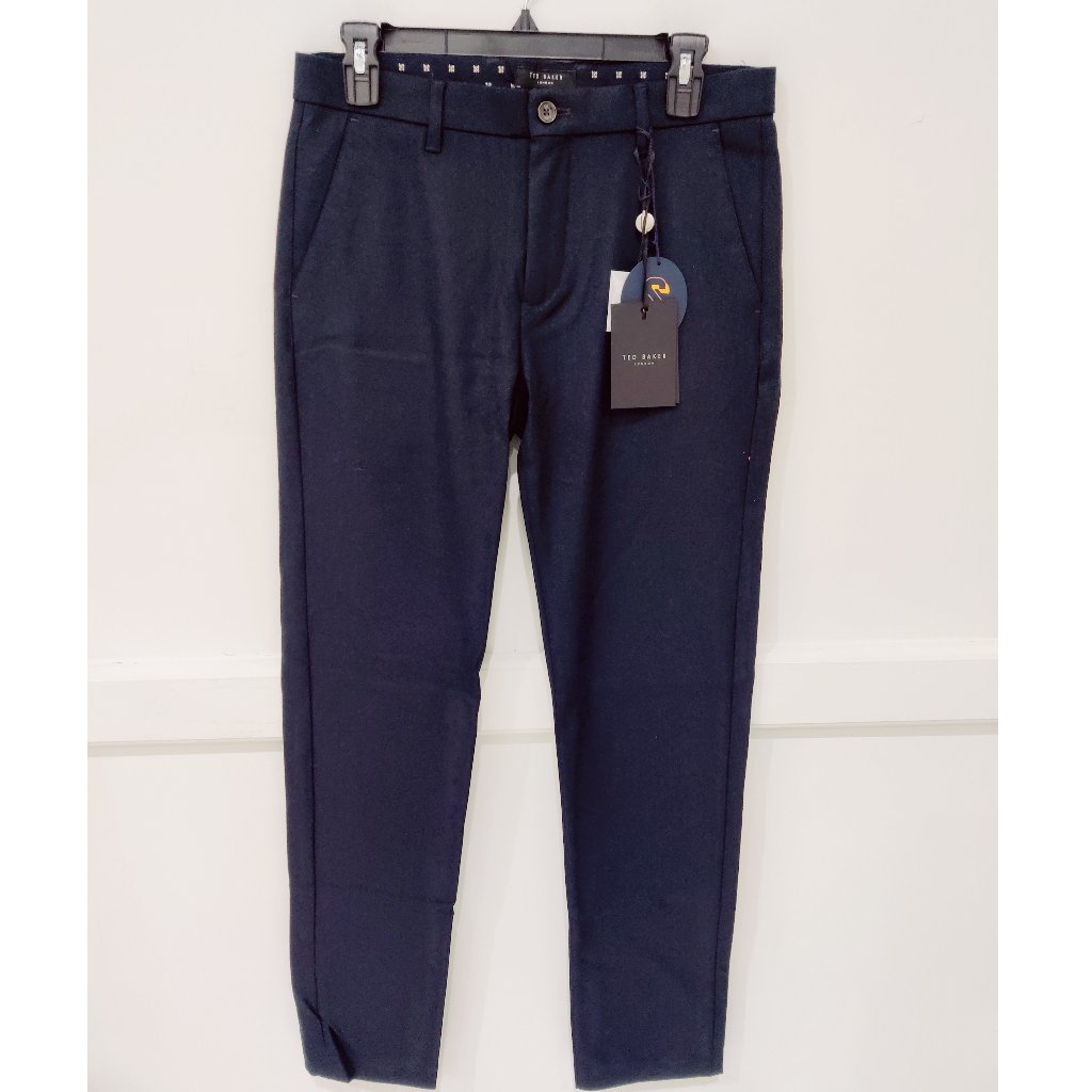 Nwt Ted Baker Men's Executive Check Trouser Pants Blue Size 40w 34l $259 N145